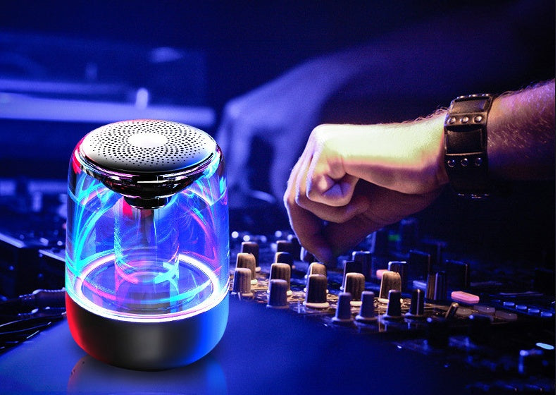 Portable Bluetooth Speaker - Powerful Bass with Colorful LED Lights & Radio